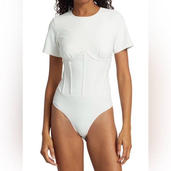 Cami NYC Tops - Cami NYC Cream Xenia Corset Bodysuit
